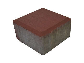 Изображение товара Плитка тротуарная «Квадрат» красная 100*100 50мм (1 ряд- 0,99м2, пал- 15 рядов/14,85м2) в Миди Лтд