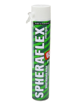 Изображение товара Пена монтажная SPHERAFLEX MEGA 65 PU бытовая всесезонная 850мл (12шт/уп) в Миди Лтд