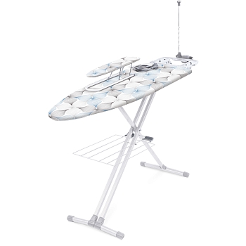 Изображение товара Доска гладильная NIKA 9 тефлон 1220х400 графичные цветы на белом в Миди Лтд