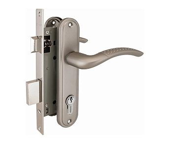 Изображение товара Замок врезной 132/1 PN никель с ручкой Аллюр (12шт/уп)   Х в Миди Лтд