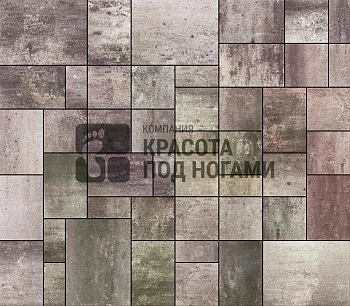 Изображение товара Плитка тротуарная «Мюнхен» кофейная 50мм (1 ряд- 1,08м2, пал- 15 рядов/16,2м2) в Миди Лтд