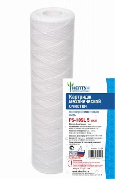 Изображение товара Картридж PS-10SL 5 мкм Нептун из полипропиленовой нити (60шт/уп)							 в Миди Лтд