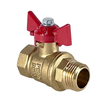 Изображение товара Кран шаровый американка 1/2 г/ш бабочка DeltaPro Valfex латунь (25шт/уп) в Миди Лтд