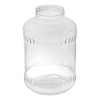 Изображение товара Банка стеклянная с рифлением 3л под винт.крышку, Твист (12шт/уп, 432шт/пал) в Миди Лтд