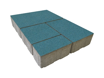 Изображение товара Плитка тротуарная «Мюнхен» голубая 60мм (1 ряд- 1,08м2, пал- 13 рядов/14,04м2) в Миди Лтд