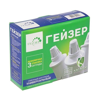 Изображение товара Набор сменных фильтрующих картриджей Гейзер (301) универсальный (комп.3шт)  в Миди Лтд