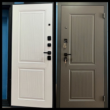 Изображение товара Дверь металлическая 960 правая 108мм АРФА-2050 Белый софт/Антрацит в Миди Лтд