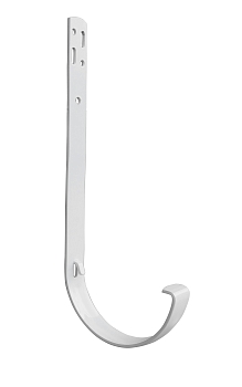 Изображение товара Кронштейн желоба металлический GRAND LINE Классика Полоса белый диаметр 120мм RAL 9003 в Миди Лтд