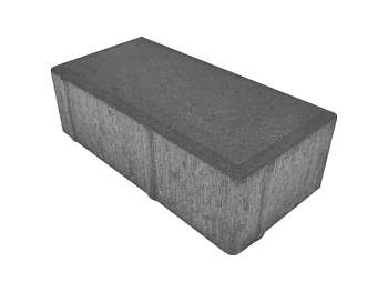 Изображение товара Плитка тротуарная «Кирпичик» серая 60мм (1 ряд- 1,08м2, пал- 13 рядов/14,04м2) в Миди Лтд