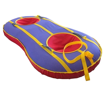 Изображение товара Тюбинг-ватрушка "Овал" двойной 1,5*0,8м в Миди Лтд