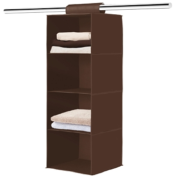 Изображение товара Кофр для хранения подвесной Haushalt 300х300х840 brown в Миди Лтд