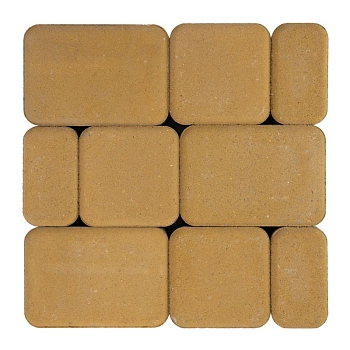 Изображение товара Плитка тротуарная «Старый город» песочная 40мм (1 ряд- 1,09м2, пал- 15 рядов/16,3м2) в Миди Лтд