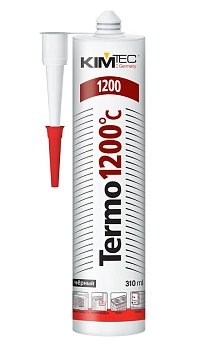 Изображение товара Герметик силикатный «KIM TEC» KAMIN 1500C черный термостойкий 280мл, 24шт в Миди Лтд