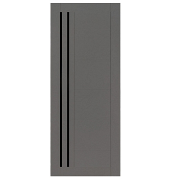 Изображение товара Полотно дверное ПО еврошпон модель-109 Лофт темный стекло черное 700 в Миди Лтд