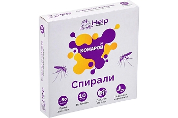 Изображение товара Спирали от комаров HELP 10шт (60шт/уп) в Миди Лтд