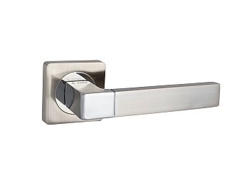 Ручки дверные S-Locked 167 SN/CP сатин/хром - фото в Миди Лтд Изображение товара Ручки дверные S-Locked 167 SN/CP сатин/хром в Миди Лтд