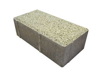 Изображение товара Плитка тротуарная «Кирпичик» жемчужная 60мм (1 ряд- 1,08м2, пал- 13 рядов/14,04м2) в Миди Лтд