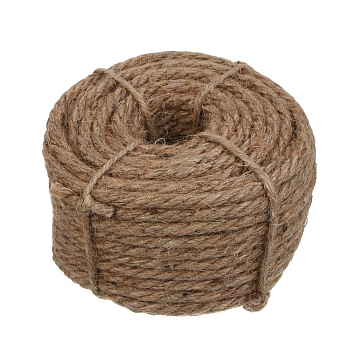 Изображение товара Канат джутовый 3х - ниточный  6ммх20м, 20ктекс INBLOOM в Миди Лтд