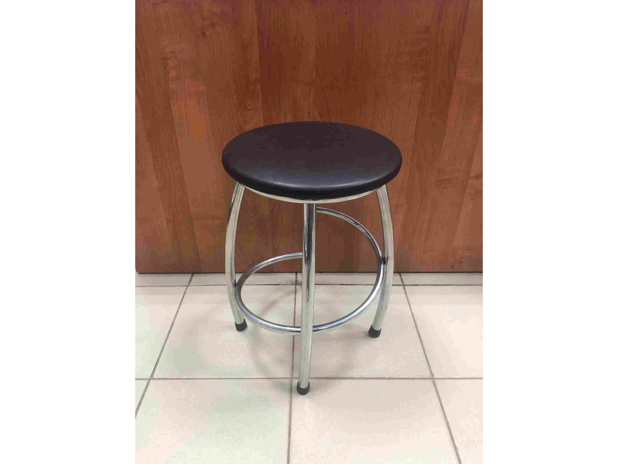 Табурет Тюльпан Хром 32*32*45см Кожзам коричневый - фото в Миди Лтд Изображение товара Табурет Тюльпан Хром 32*32*45см Кожзам коричневый в Миди Лтд