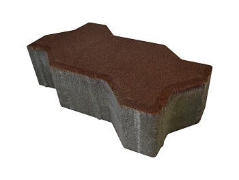 Изображение товара Плитка тротуарная «Волна» бордо 60мм (1 ряд- 1м2, пал- 13 рядов/13м2) в Миди Лтд