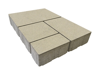 Изображение товара Плитка тротуарная «Мюнхен» белая 60мм (1 ряд- 1,08м2, пал- 13 рядов/14,04м2) в Миди Лтд