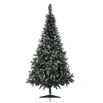 Изображение товара Ель искусственная "Европейская большая" 220см, белоснеж. кончики, 934 ветки ПВХ зеленая в Миди Лтд