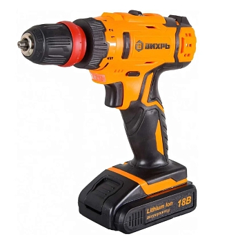 Изображение товара Дрель-шуруповерт аккумуляторная ДА-18Л-2КС (2,0 А/ч) (съем патрон) Вихрь в Миди Лтд