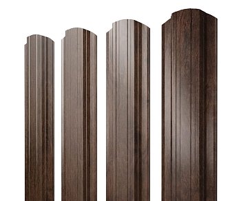 Изображение товара Штакетник Прямоугольный фигурный 0,45 Print Premium Antique Wood TwinColor в Миди Лтд