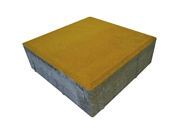 Изображение товара Плитка тротуарная «Квадрат» желтая 200*200 60мм (1 ряд- 1,2м2, пал- 12 рядов/14,4м2) в Миди Лтд