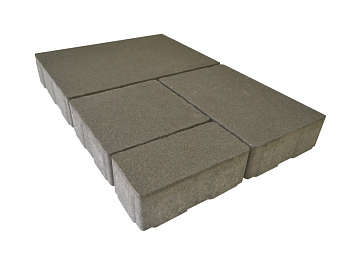 Изображение товара Плитка тротуарная «Мюнхен» серая 50мм (1 ряд- 1,08м2, пал- 15 рядов/16,2м2) в Миди Лтд