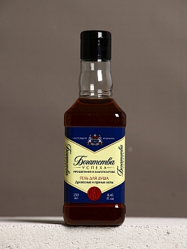 Изображение товара Гель для душа виски "Настоящий мужчина" 250мл, аромат древесных и пряных нот (40шт/кор)  в Миди Лтд