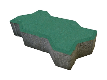 Изображение товара Плитка тротуарная «Волна» зеленая 50мм (1 ряд- 1м2, пал- 15 рядов/15м2) в Миди Лтд