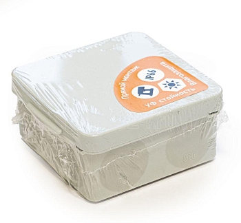 Изображение товара Коробка распределительная 60-0300 для прямого монтажа двухкомпонентная 100*100*50мм Промрукав в Миди Лтд