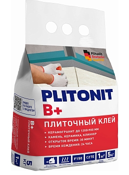 Изображение товара Клей плиточный PLITONIT B+ С1ТЕ 5кг (168шт/пал) в Миди Лтд