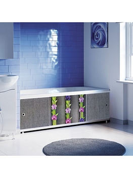 Изображение товара Экран под ванну 1,5 "Оптима DECOR" пластик (037Н Орхидея) Alavann D(1шт/уп) в Миди Лтд