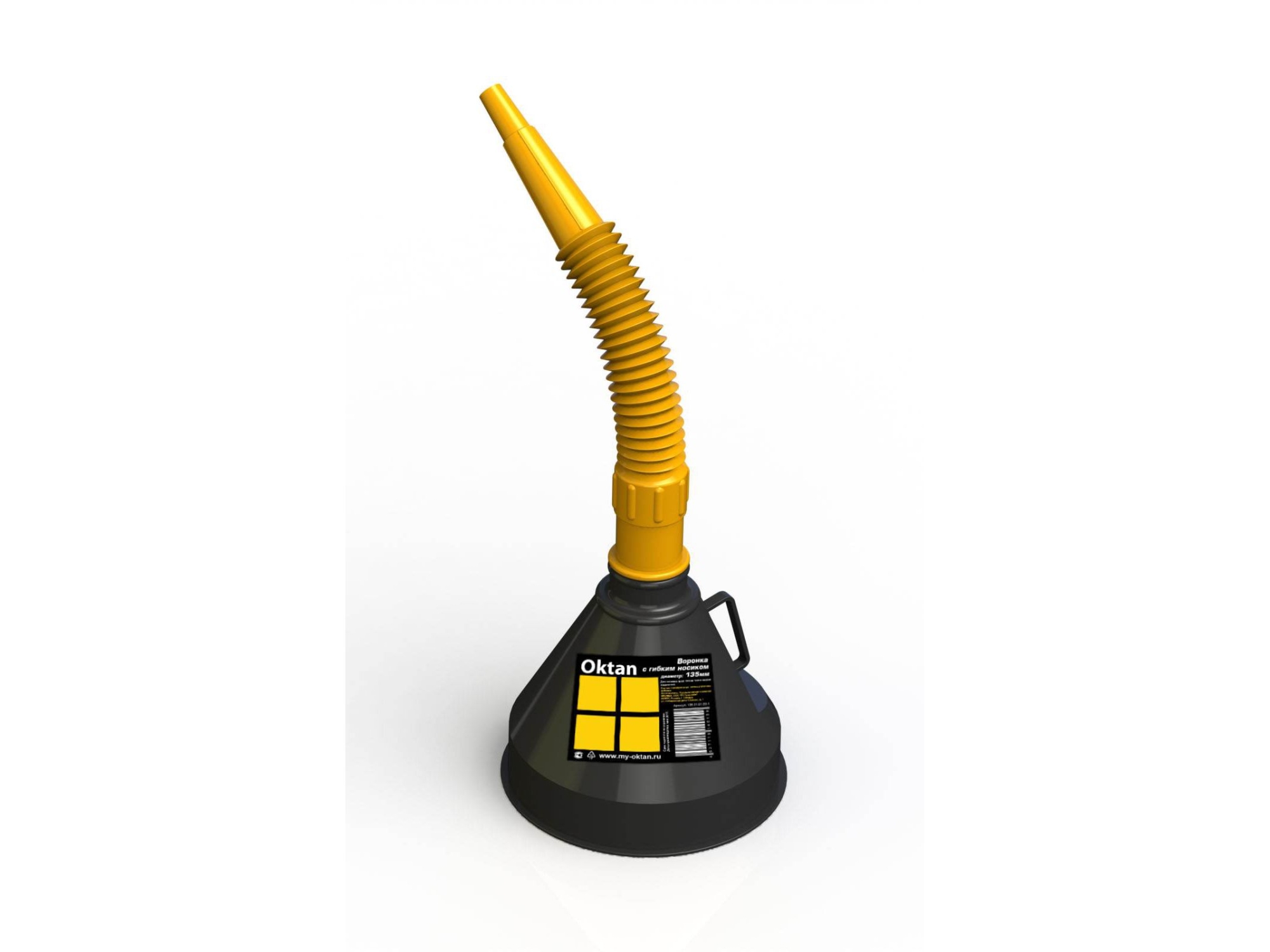Изображение товара Воронка ГСМ Oktan 135мм Желтая с латунным ситом (32шт/уп) в Миди Лтд