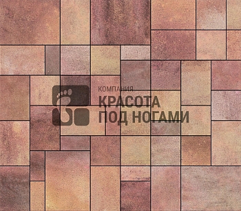 Изображение товара Плитка тротуарная «Мюнхен» листопад 60мм (1 ряд- 1,08м2, пал- 13 рядов/14,04м2) в Миди Лтд