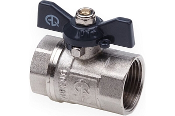 Изображение товара Кран шаровой 1/2 (15) бабочка г/г DN15 PN40 Aqualink (10шт/уп) в Миди Лтд