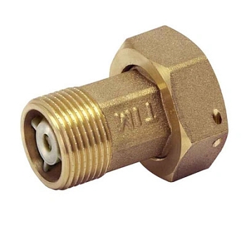 Изображение товара Американка 3/4"гх1/2"ш (пара) для счетчиков с обр. клапаном латунь TIM (10шт/уп) в Миди Лтд