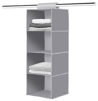 Изображение товара Кофр для хранения подвесной Haushalt 300х300х840 gray в Миди Лтд